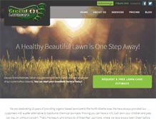 Tablet Screenshot of greenfeetlawncare.com